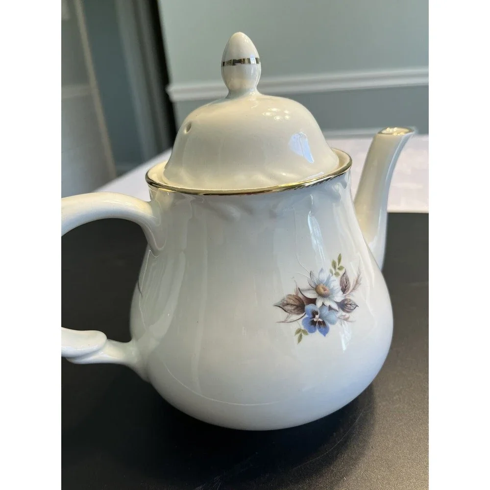 Vintage Arthur Wood Porcelain Ceramic Flowers Floral Teapot 5990 ~ England